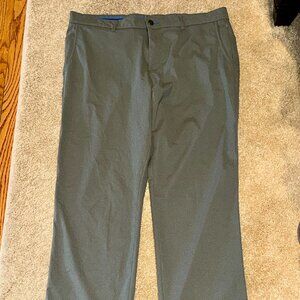 Men’s Twillory Performance Pants in Melange Grey, size 38x30, Tailored Fit.